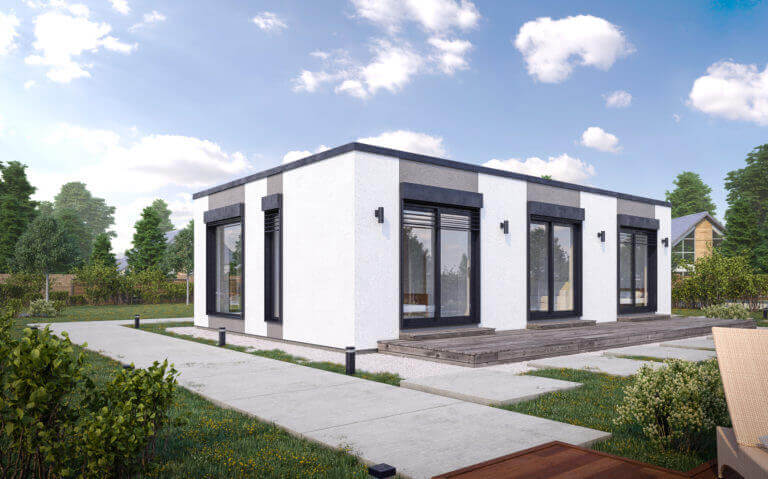 DeltaModul Modulhaus DUO weiß